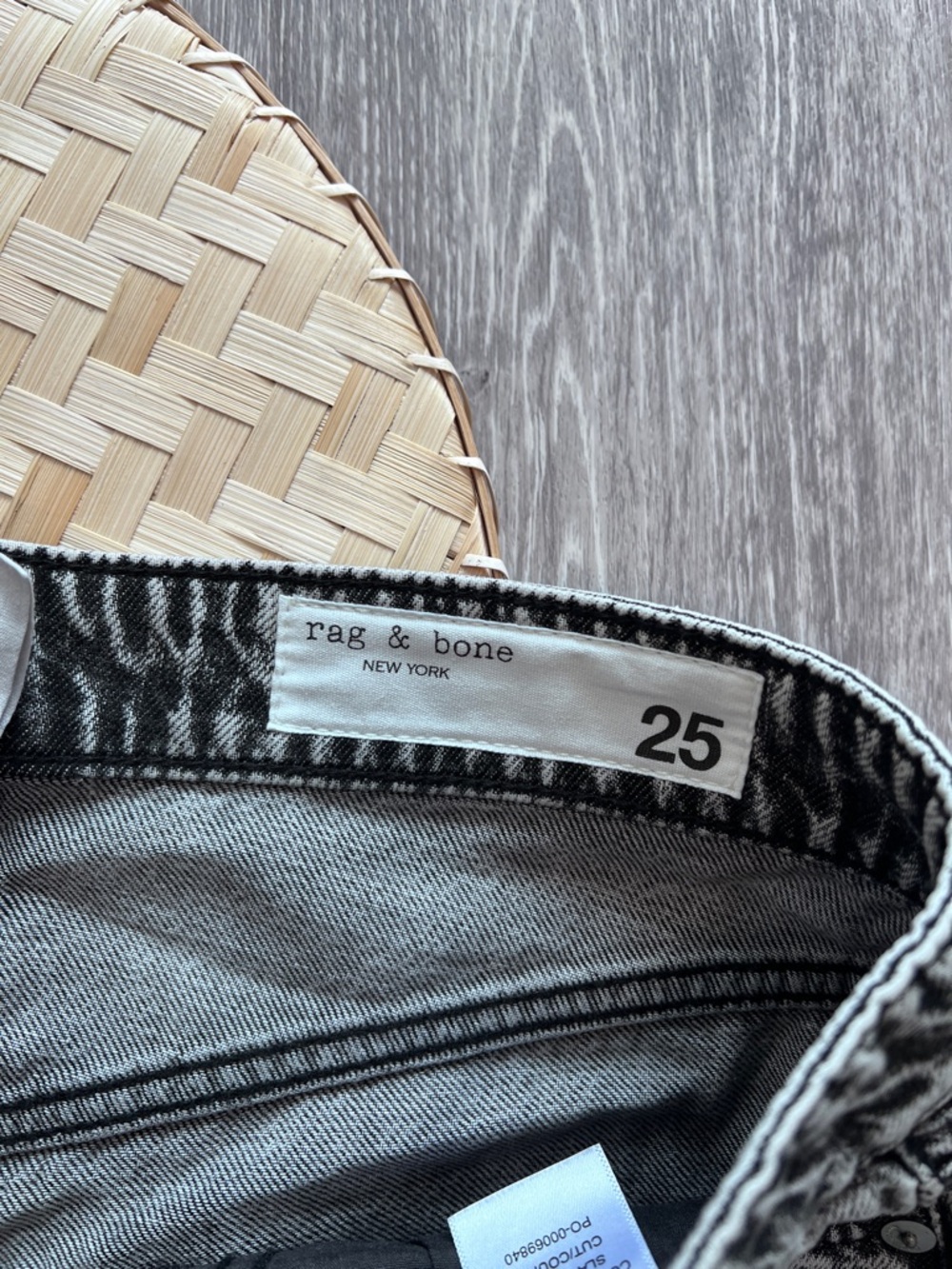 Rag & bone featherweight Logan mid rise wide leg jeans slate gray - Picture 8 of 12